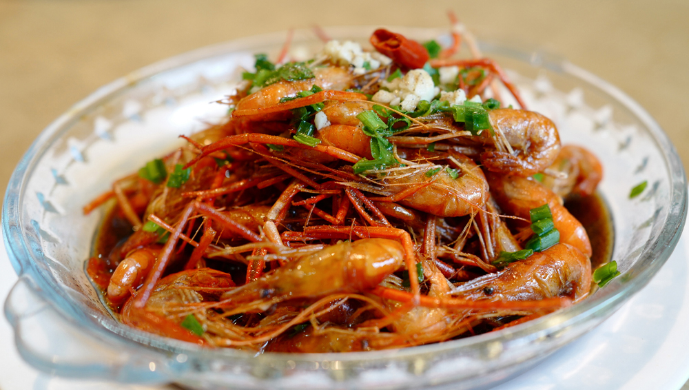 江南传统美食油爆虾